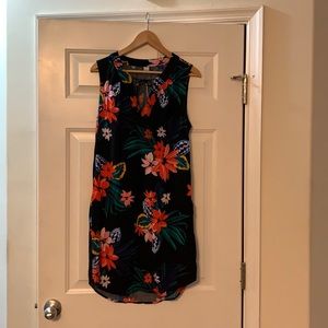 Old Navy black dress with colorful flowers.